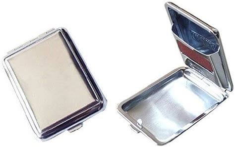 Stainless Steel Matchboxes,Mini Portable Match Stash Box with 